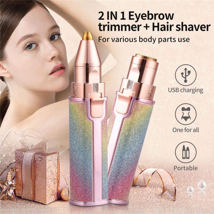 Rechargeable Women's Eyebrows Hair Trimmer